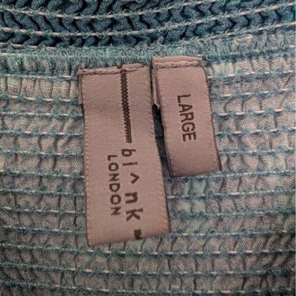 Anthropologie Bl^nk London Laura Tiered Dress Womens Size Large Blue Prairie - Picture 5 of 8